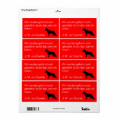 Herdershond silhouet etiket (Full Sheet)