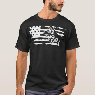 Herdershuisdierhond Hond Herder Vlag Duitse Herder T-shirt