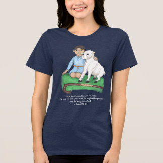 Herdersjongen en lam psalm Christelijk T-shirt
