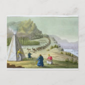 Herding Reindeer, Lapland, bord 47 van Le Costu Briefkaart (Voorkant)