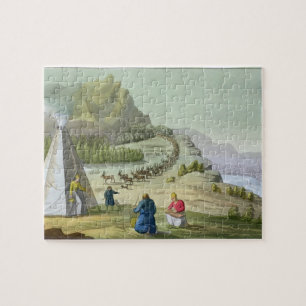 Herding Reindeer, Lapland, bord 47 van Le Costu Legpuzzel