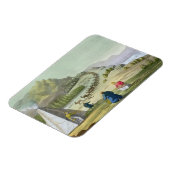 Herding Reindeer, Lapland, bord 47 van Le Costu Magneet (Linkerzijde)