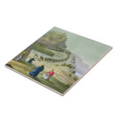 Herding Reindeer, Lapland, bord 47 van Le Costu Tegeltje (Zijkant)