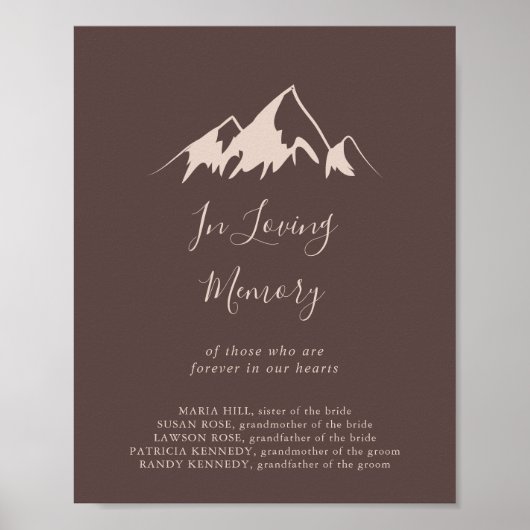 Herdinneringsbord Clear Mountain Country Poster (Voorkant)