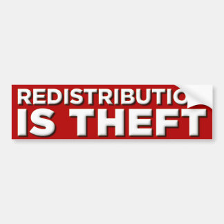 Herdistributie is diefstal bumpersticker