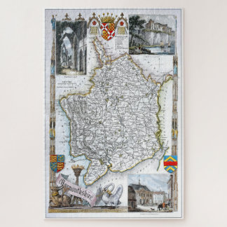 Herdruk van een vintage Monmouthshire, VK, kaart Legpuzzel