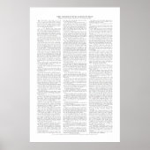 Herdruk van John Carter, grondwet van de VS Poster (Voorkant)