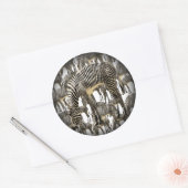 Herds van Zebras Ronde Sticker (Envelop)