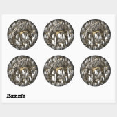 Herds van Zebras Ronde Sticker (Vel)
