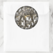 Herds van Zebras Ronde Sticker (Tas)