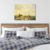 Herdsman en Herd, c.1880 Canvas Afdruk (Insitu (Slaapkamer))