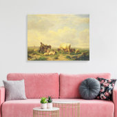 Herdsman en Herd, c.1880 Canvas Afdruk (Insitu (Woonkamer))