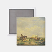 Herdsman en Herd, c.1880 Magneet (Voorkant / Achterkant)
