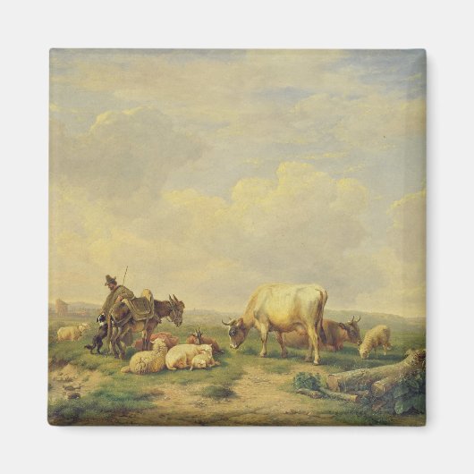Herdsman en Herd, c.1880 Magneet (Voorkant)