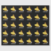 Herductie Funny Animal Duck Pun Dark BG Cadeaupapier (Vlak)