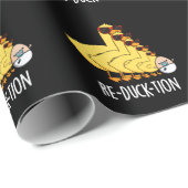 Herductie Funny Animal Duck Pun Dark BG Cadeaupapier (Rol Hoek)