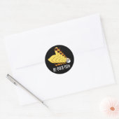 Herductie Funny Animal Duck Pun Dark BG Ronde Sticker (Envelop)