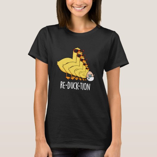Herductie Funny Animal Duck Pun Dark BG T-shirt (Voorkant)