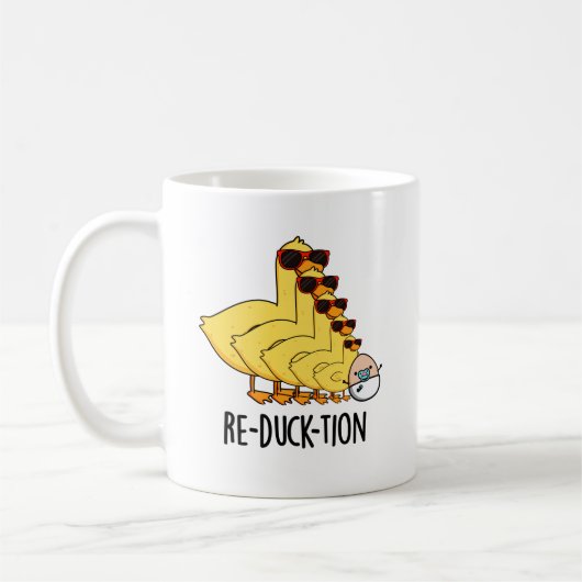 Herductie Funny Animal Duck Pun Koffiemok (Links)