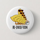 Herductie Funny Animal Duck Pun Ronde Button 5,7 Cm (Voorkant)