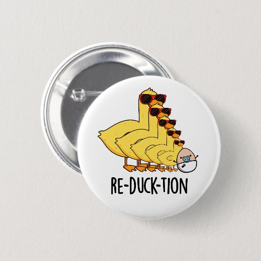 Herductie Funny Animal Duck Pun Ronde Button 5,7 Cm (Voorkant /achterkant)