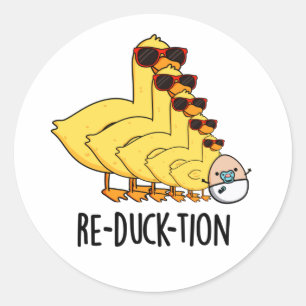 Herductie Funny Animal Duck Pun Ronde Sticker