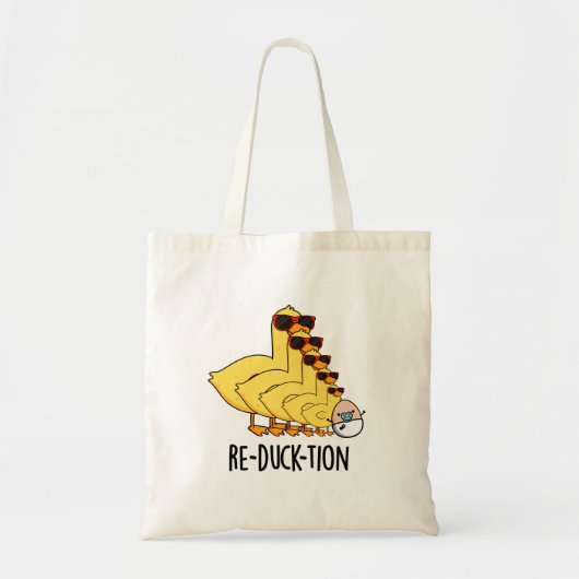 Herductie Funny Animal Duck Pun Tote Bag (Voorkant)