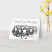 Herdwick Flock Birthday Card Kaart (Gele Bloem)