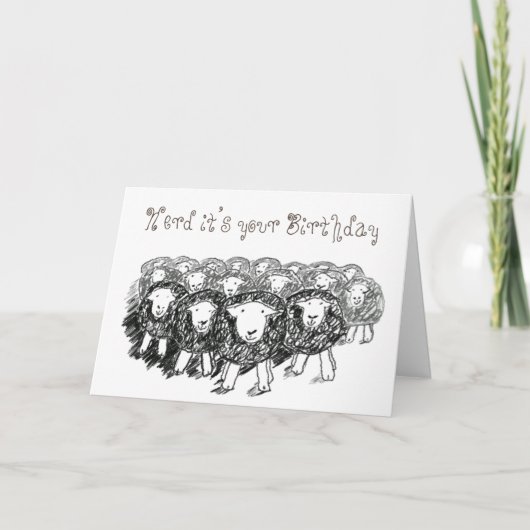 Herdwick Flock Birthday Card Kaart (Voorkant)