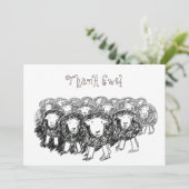 Herdwick Flock Hartelijk dank Bedankkaart (Staand voorkant)