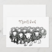 Herdwick Flock Hartelijk dank Bedankkaart (Voorkant / Achterkant)