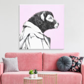 Herdwick Lam in loopgravenjas (Ume) Canvas Afdruk (Insitu (Woonkamer))