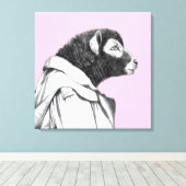 Herdwick Lam in loopgravenjas (Ume) Canvas Afdruk (Insitu (Houten vloer))