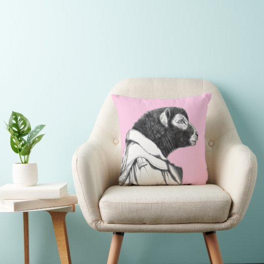 Herdwick Lam in loopgravenjas (Ume) Kussen (Stoel)