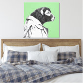 Herdwick Lamb in loopgravenjas (Moegi) Canvas Afdruk (Insitu (Slaapkamer))