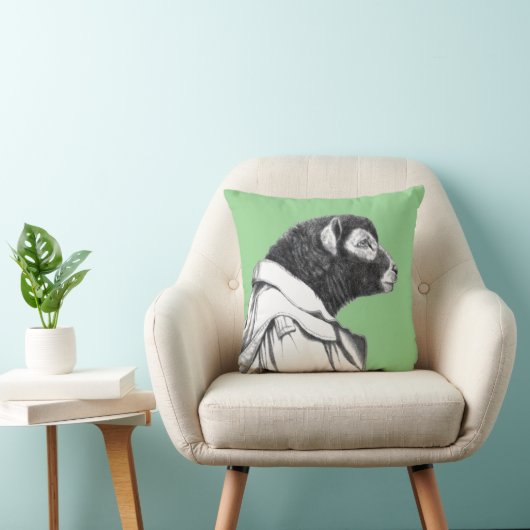 Herdwick Lamb in loopgravenjas (Moegi) Kussen (Stoel)