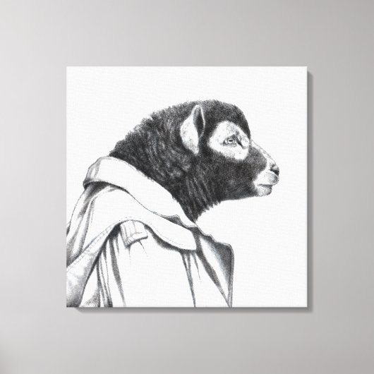 Herdwick Lamb in loopgravenjas (sneeuw) Canvas Afdruk (Voorkant)