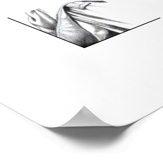 Herdwick Lamb in loopgravenjas (sneeuw) Poster (Hoek)