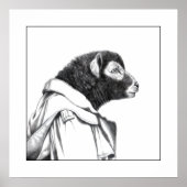 Herdwick Lamb in loopgravenjas (sneeuw) Poster (Voorkant)