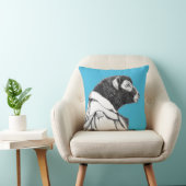 Herdwick Lamb in Trench Coat (Old-School Blue) Kussen (Stoel)