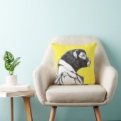 Herdwick Lamb in Trench Coat (Retro Geel) Kussen (Stoel)