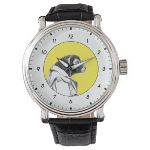 Herdwick Lamb in Trench Coat (Retro Geel) M1 Horloge
