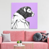 Herdwick Lamb in Trench Coat (Sumire) Canvas Afdruk (Insitu (Woonkamer))