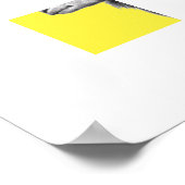 Herdwick Ram in Duffel Coat (Retro Geel) Poster (Hoek)