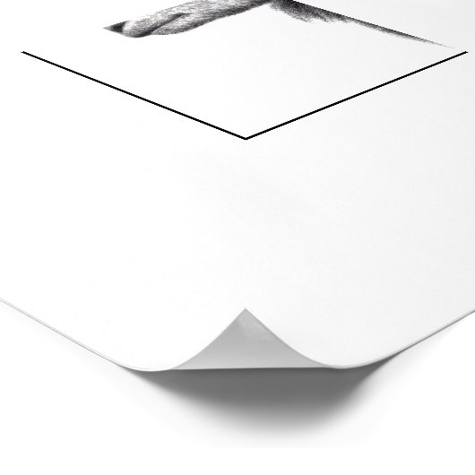 Herdwick Ram in Duffel Coat (Sneeuw) Poster (Hoek)