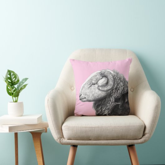 Herdwick Ram in Duffel Coat (Ume) Kussen (Stoel)