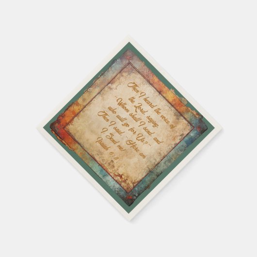 Here Am I, Lord – Rustic Party servetten (Hoek)