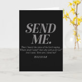 Here Am I Send Me Isaiah 6_8 Christian Bible Verse Kaart (Gele Bloem)