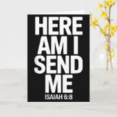 Here Am I Send Me Isaiah 6 8 Missionary Scripture  Kaart (Gele Bloem)