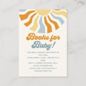 Here come the son - Groovy Style Baby Shower Informatiekaartje (Voorkant)